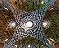 Muqarnas vaults over the Amin al-Dawla Caravanserai (19th century) inside the Kashan Bazaar, Iran