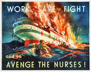 A propaganda poster calling on Australians to avenge the sinking of the AHS Centaur