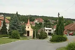 Centre of Sudice with the Chapel of Saint Medardus