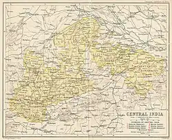 Bhopal State as a part of the Central India Agency.