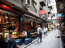 Image 10Centre Place, Melbourne. Australia and New Zealand have competing claims as being the birthplace of the "flat white". (from Coffeehouse)