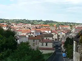 View of the centre of the village of Mozac