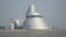 The Macao Science Center in Macau, designed by Pei Partnership Architects in association with I. M. Pei (2009)