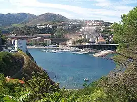 A view of the harbor in Cerbère.