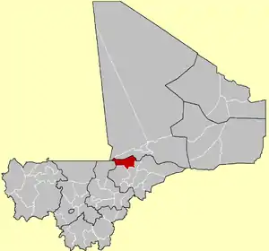 Location of the Cercle of Youwarou in Mali