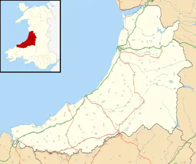 Cwmsychbant is located in Ceredigion