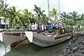 Ceremony aboard va'aka Gaualofa in 2016