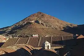 Image 22Cerro Rico in Potosi, still a major silver mine. Bolivia is the world's 8th largest producer of silver. (from Economy of Bolivia)