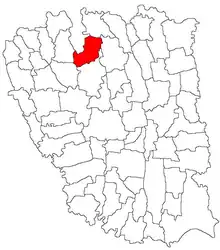 Location in Galați County