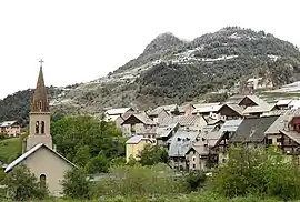 A view of the church of Saint-Michel-et-Saint-Mammès and the church of Saint-Michel