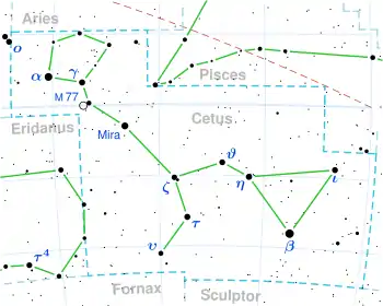 Gliese 65 is located in the constellation Cetus.