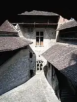 The castle courtyard