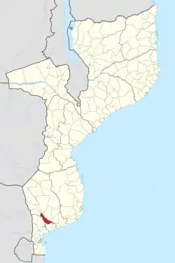 Chókwè District on the map of Mozambique