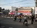 The roundabout in front of the market