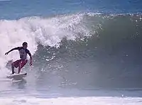 Surfer in Cacahua lagoon