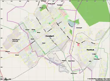 Location of Sukhna Lake