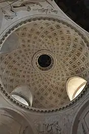 Interior of cupola of the Saint-Sacrament Chapel