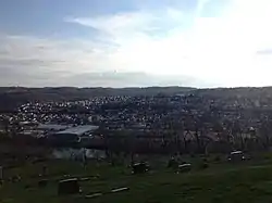 Overview of Charleroi as seen from Grandview Cemetery from across the Monongahela River in Monessen