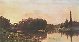 La Confluence de la Seine et de l'Oise (1868) Museum of Fine Arts, Budapest