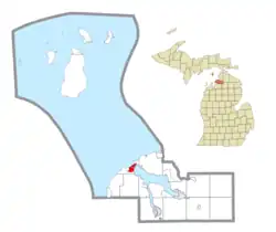 Location within Charlevoix County