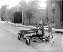 C&A track grinding machine and car barn