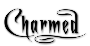 The word "Charmed" is written in a cursive, black font.