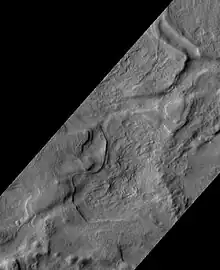 Chasma Boreale channels, as seen by HiRISE.