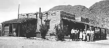 The Sada family in front of Chata's restaurant at Boquillas, Texas, 1930s.