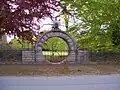 The monkey seat and Moon Gate at Chateau-Sur-Mer