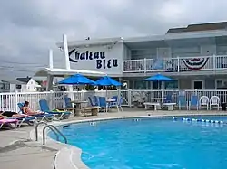 The Chateau Bleu Motel in North Wildwood, New Jersey