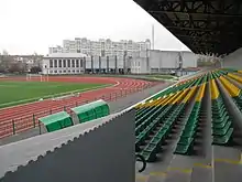 View of the field from the stands