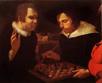 Image 32Karel van Mander, 1600 (attributed to), Les joueurs d'échecs (from Chess in the arts)