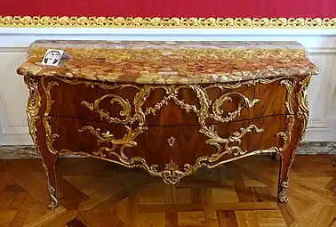 Rococo - Chest of drawers, by Jacques Dubois, 1750-1755, various wood types and gilt bronze mounts, Waddesdon Manor, Buckinghamshire, the UK