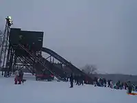 Toboggan chutes at Chestnut Ridge Park sledding hill