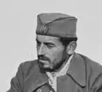 A close-up of the face of the Chetnik leader Predrag Raković