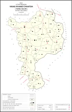 Map showing Kapurpur (#403) in Chhatoh CD block