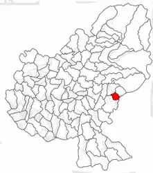 Location in Mureș County