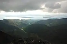 View on lake Imandra from the Khibiny Mountains