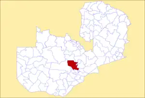 District location in Zambia