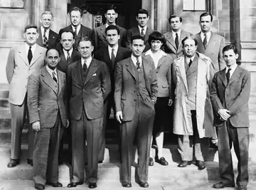 Image 82Some of the Chicago Pile Team, including Enrico Fermi and Leó Szilárd (from Nuclear reactor)