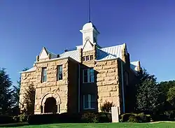 Main façade of the Old Chickasaw Nation Capitol building in September 2018