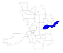 Location of Chief Garry Park in Spokane