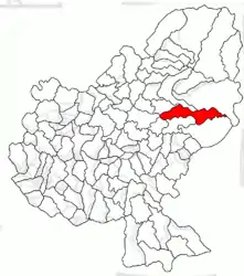 Location in Mureș County