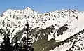 Chikamin Peak and Four Brothers (right) in winter