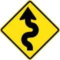 PG-3bWinding road, first curve to left