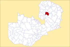 District location in Zambia