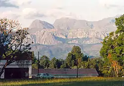 View of the National Park area from behind Chimanimani village stores