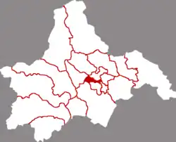 Location of Jinjiang in Chengdu