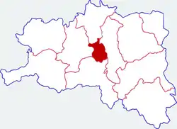 Location in Hanzhong