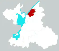 Location of Yunxi in Yueyang